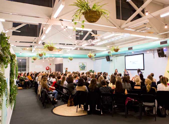 One Roof Women function rooms Melbourne venues Southbank cbd city venue hireblank canvas small product conference seminar photoshoot event art modern studio 002 2