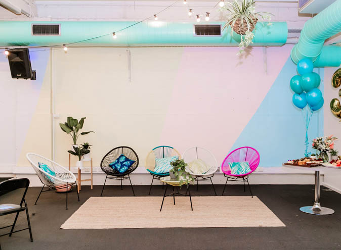 One Roof Women function rooms Melbourne venues Southbank cbd city venue hireblank canvas small product conference seminar photoshoot event art modern studio 005