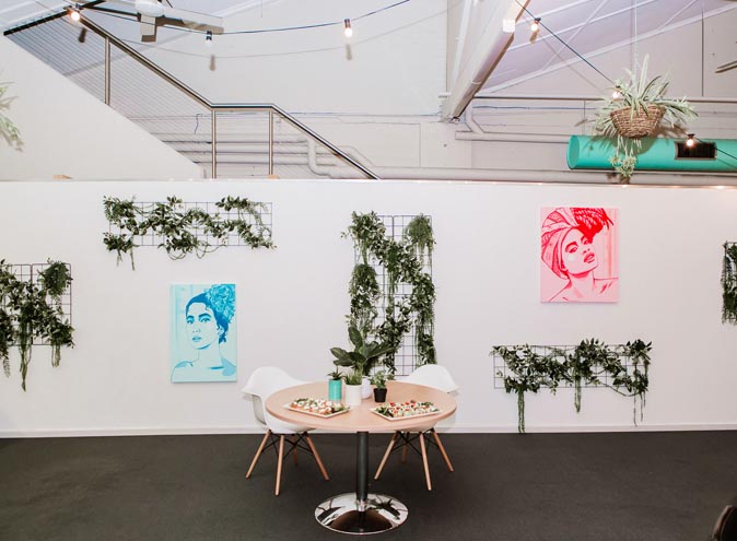 One Roof Women function rooms Melbourne venues Southbank cbd city venue hireblank canvas small product conference seminar photoshoot event art modern studio 006