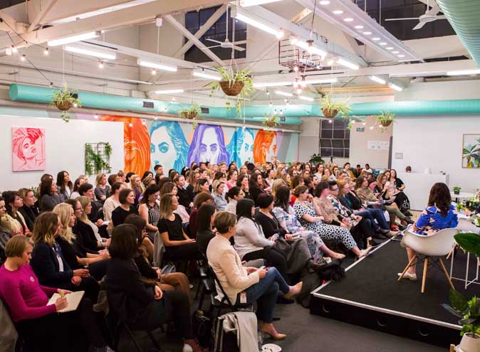 One Roof Women function rooms Melbourne venues Southbank cbd city venue hireblank canvas small product conference seminar photoshoot event art modern studio 008
