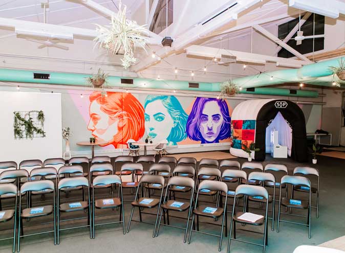 One Roof Women function rooms Melbourne venues Southbank cbd city venue hireblank canvas small product conference seminar photoshoot event art modern studio 009 2