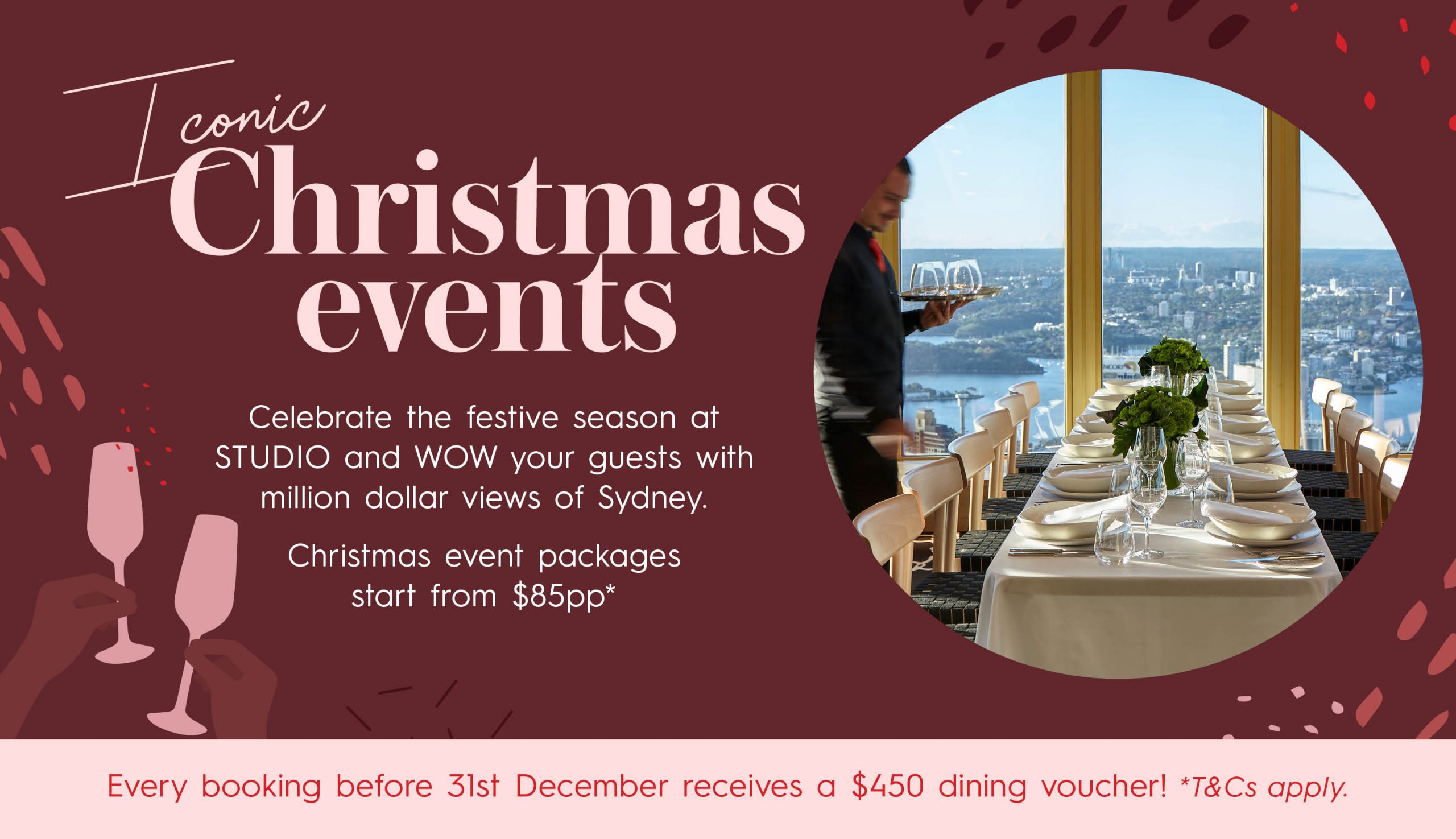 STUDIO Sydney Tower Venue Hire Function Rooms CBD Venues Meetings Party Weddings Birthday Corporate Room Event Breakfast aa