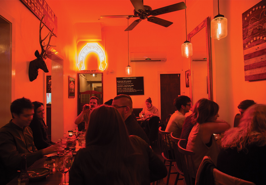 White Oaks Saloon Melbourne Prahran restaurant restaurants american themed unique fun burger mexican small date good top 001