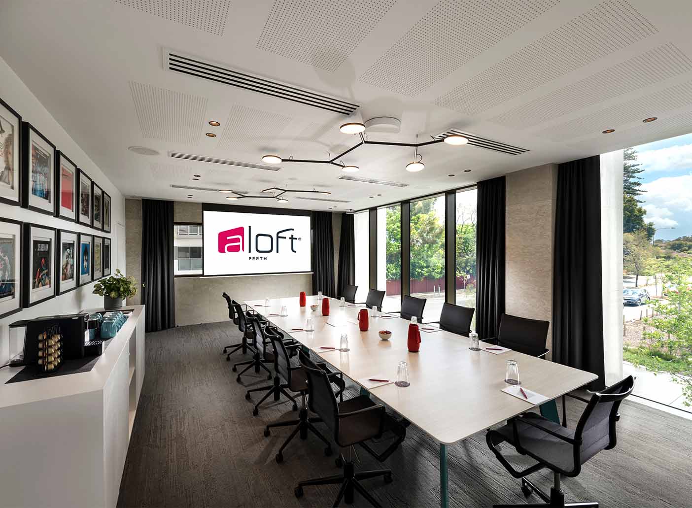 Aloft function rooms perth venue hire venues rivervale room view balcony event spaces large corporate dining 012
